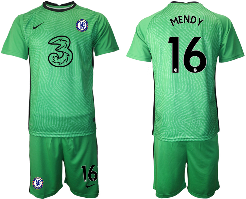 Men 2021 Chelsea green goalkeeper #16 soccer jerseys->chelsea jersey->Soccer Club Jersey